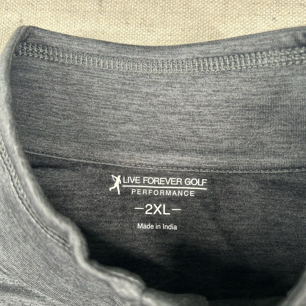 Live Forever Golf Sweater Mens 2xl 1/4 Zip Jacksonville FL Duval Performance LFG - Picture 3 of 11